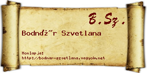 Bodnár Szvetlana névjegykártya